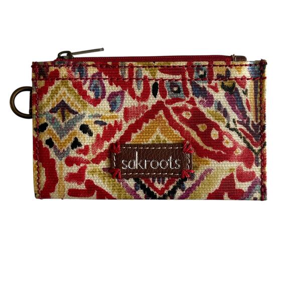 Sakroots Coin Purse Sweet Red Brave Beauty Mini Wallet Boho Tribal Colorful - Picture 1 of 6